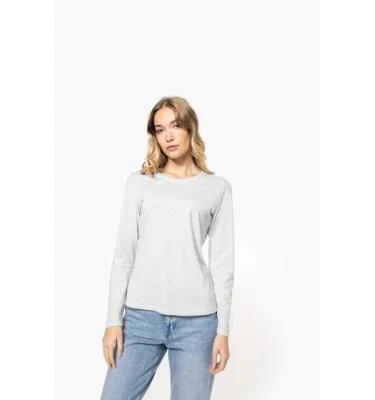 LADIES' LONG-SLEEVED CREW NECK T-SHIRT