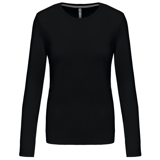 LADIES' LONG-SLEEVED CREW NECK T-SHIRT