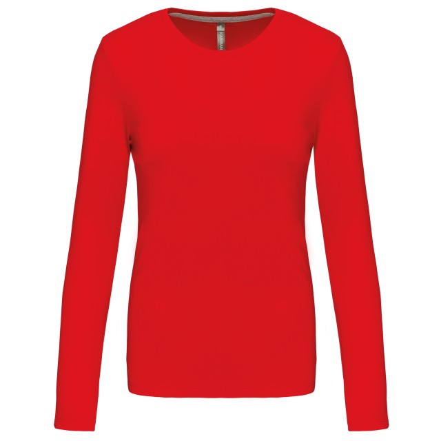 LADIES' LONG-SLEEVED CREW NECK T-SHIRT