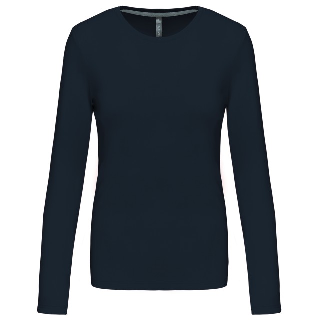 LADIES' LONG-SLEEVED CREW NECK T-SHIRT