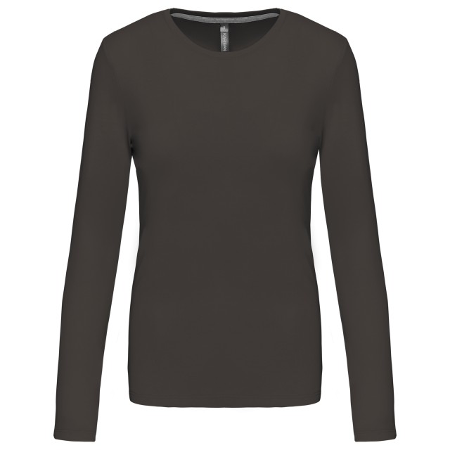 LADIES' LONG-SLEEVED CREW NECK T-SHIRT