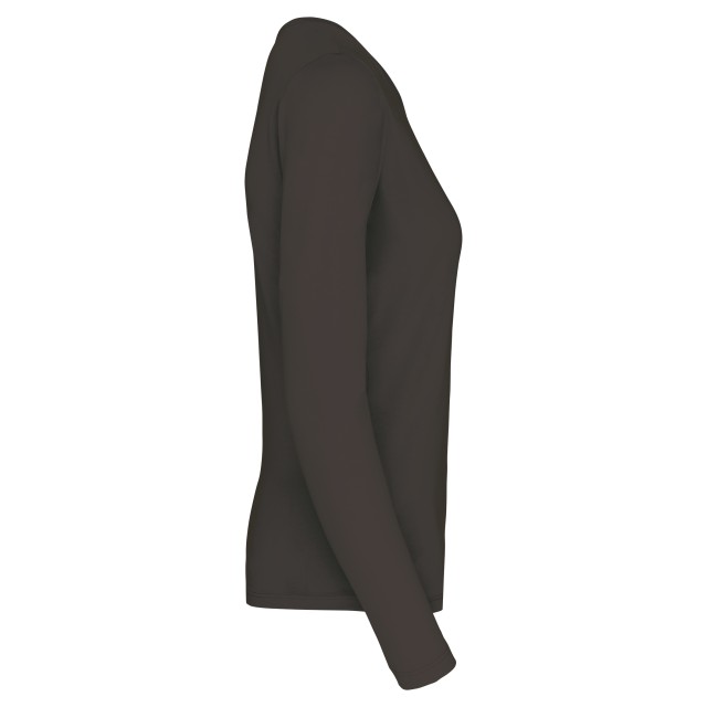 LADIES' LONG-SLEEVED CREW NECK T-SHIRT