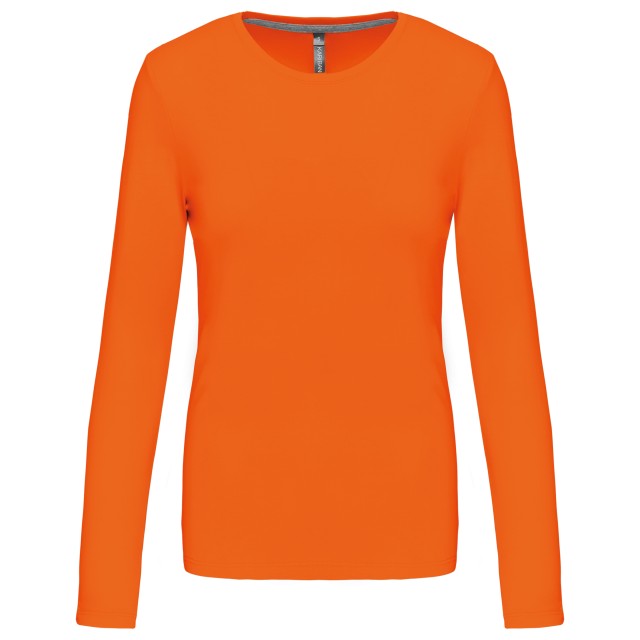 LADIES' LONG-SLEEVED CREW NECK T-SHIRT