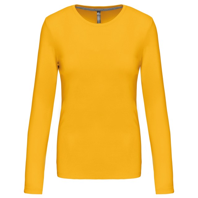 LADIES' LONG-SLEEVED CREW NECK T-SHIRT