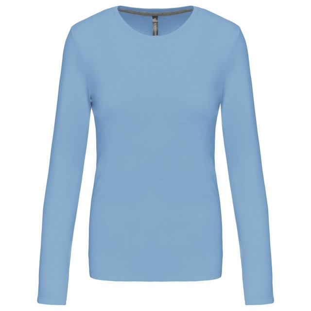 LADIES' LONG-SLEEVED CREW NECK T-SHIRT