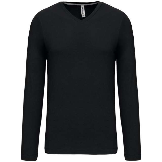 MEN'S LONG-SLEEVED V-NECK T-SHIRT