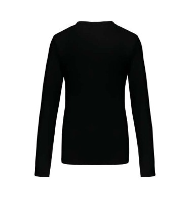 LADIES' LONG-SLEEVED V-NECK T-SHIRT
