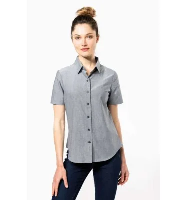 LADIES' SHORT-SLEEVED OXFORD SHIRT