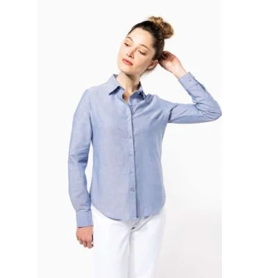 LADIES' LONG-SLEEVED OXFORD SHIRT