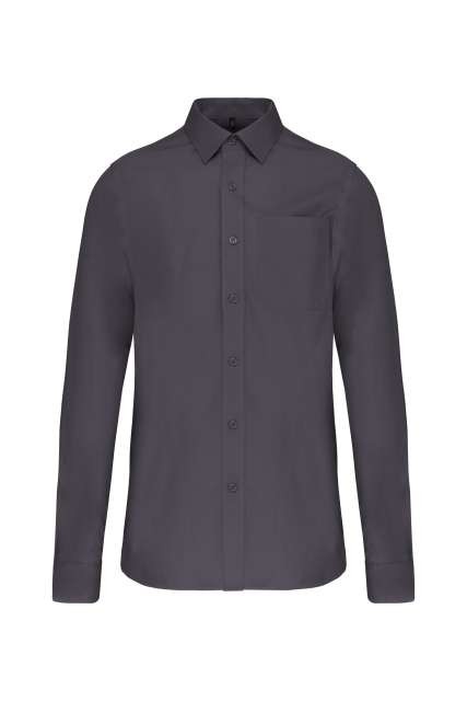 MEN'S LONG-SLEEVED COTTON POPLIN SHIRT