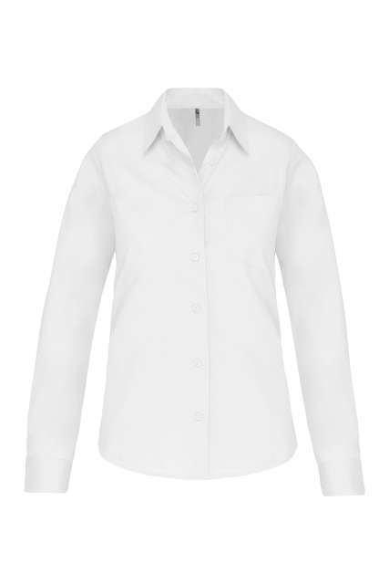 LADIES' LONG-SLEEVED COTTON POPLIN SHIRT