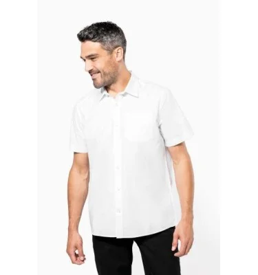 MEN'S SHORT-SLEEVED COTTON POPLIN SHIRT