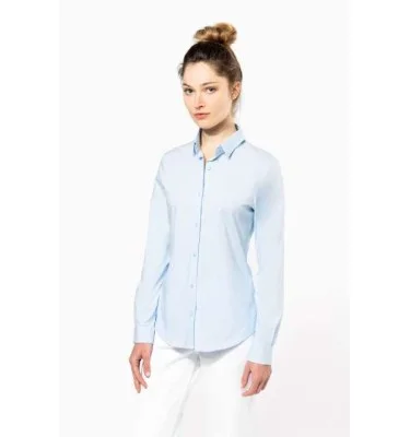 LADIES' LONG-SLEEVED STRETCH SHIRT