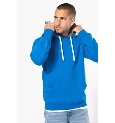 MEN'S CONTRAST HOODED SWEATSHIRT