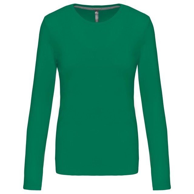 LADIES' LONG-SLEEVED CREW NECK T-SHIRT