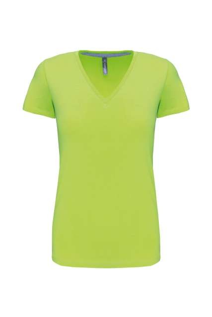 LADIES' SHORT-SLEEVED V-NECK T-SHIRT