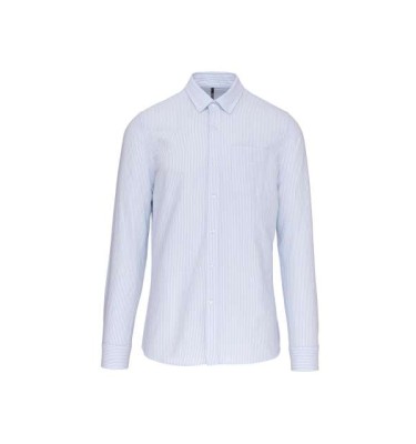 Striped white/oxford blue