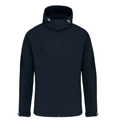 MEN'S DETACHABLE HOODED SOFTSHELL JACKET