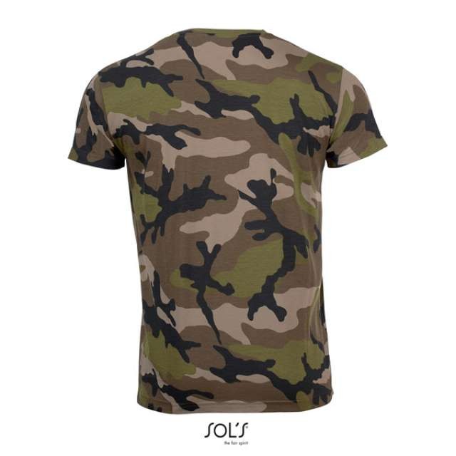 SOL'S CAMO MEN - ROUND COLLAR T-SHIRT