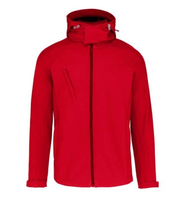 MEN'S DETACHABLE HOODED SOFTSHELL JACKET