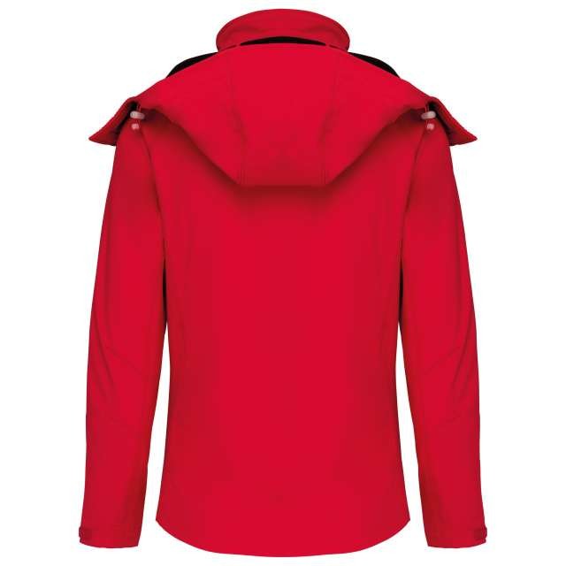 LADIES' DETACHABLE HOODED SOFTSHELL JACKET