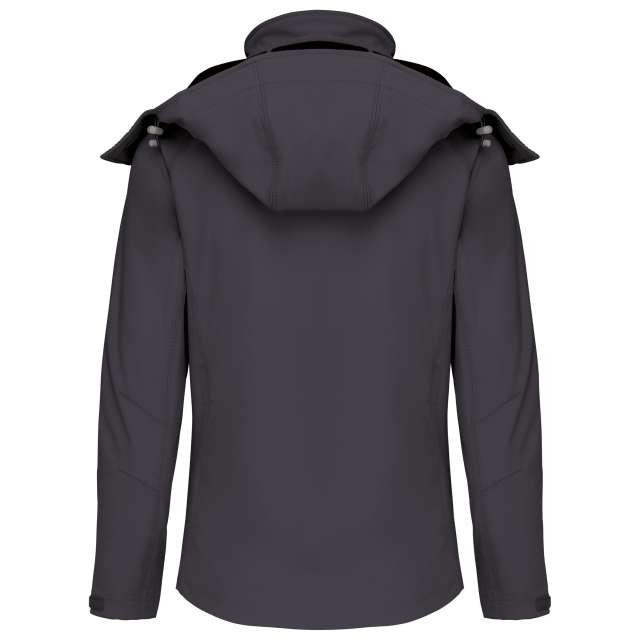 LADIES' DETACHABLE HOODED SOFTSHELL JACKET