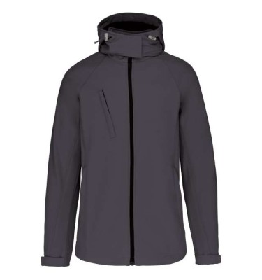 LADIES' DETACHABLE HOODED SOFTSHELL JACKET