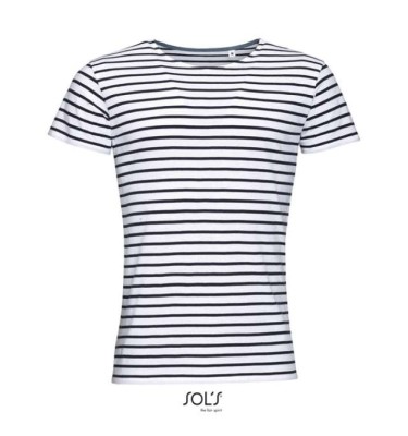 SOL'S MILES MEN - ROUND NECK STRIPED T-SHIRT