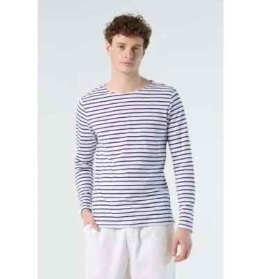 SOL'S MARINE MEN - LONG SLEEVE STRIPED T-SHIRT