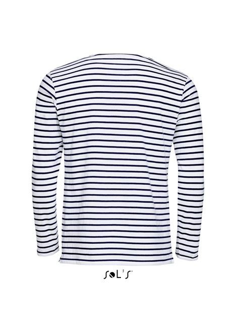 SOL'S MARINE MEN - LONG SLEEVE STRIPED T-SHIRT