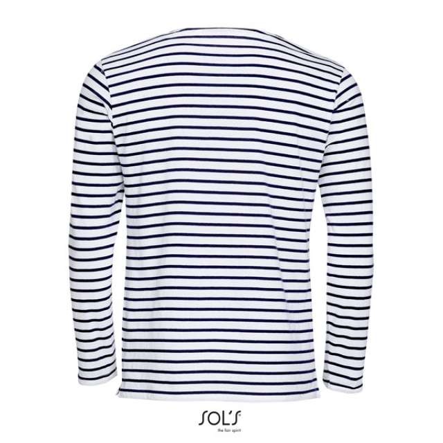 SOL'S MARINE MEN - LONG SLEEVE STRIPED T-SHIRT