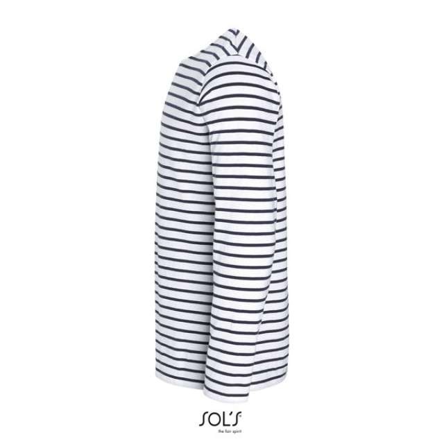 SOL'S MARINE MEN - LONG SLEEVE STRIPED T-SHIRT