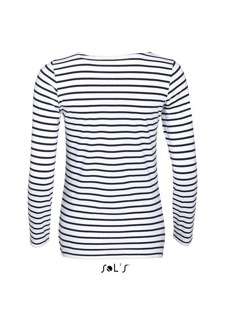 SOL'S MARINE WOMEN - LONG SLEEVE STRIPED T-SHIRT