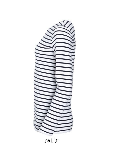 SOL'S MARINE WOMEN - LONG SLEEVE STRIPED T-SHIRT