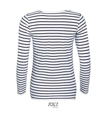 SOL'S MARINE WOMEN - LONG SLEEVE STRIPED T-SHIRT