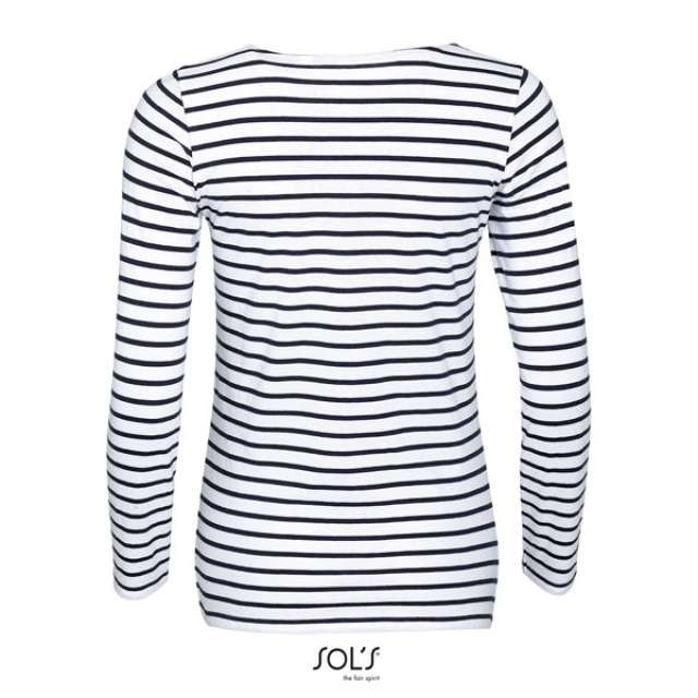 SOL'S MARINE WOMEN - LONG SLEEVE STRIPED T-SHIRT