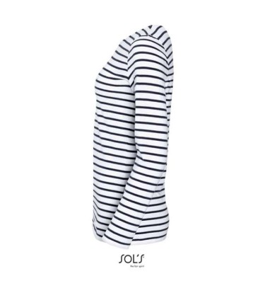 SOL'S MARINE WOMEN - LONG SLEEVE STRIPED T-SHIRT