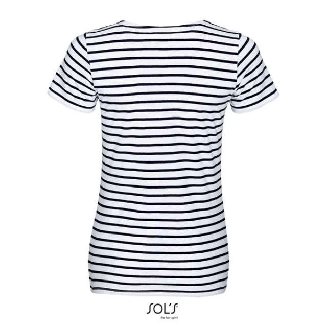 SOL'S MILES WOMEN - ROUND NECK STRIPED T-SHIRT