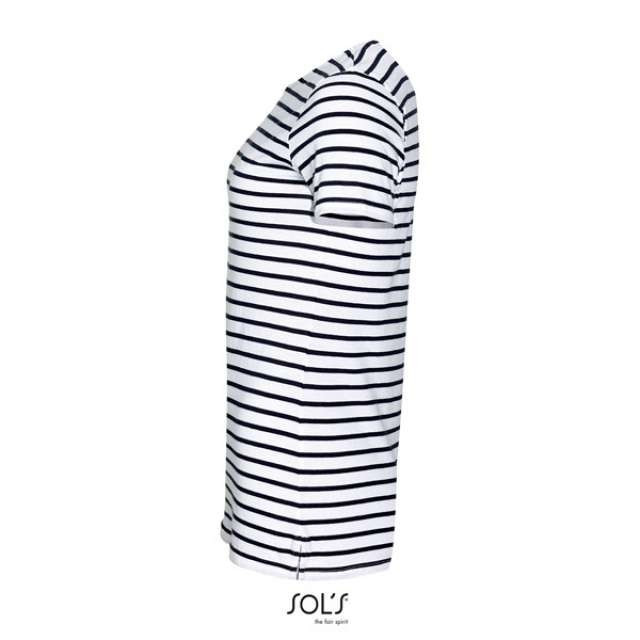 SOL'S MILES WOMEN - ROUND NECK STRIPED T-SHIRT