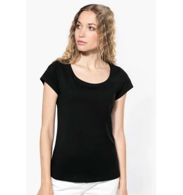 LADIES’ BOAT NECK SHORT-SLEEVED T-SHIRT