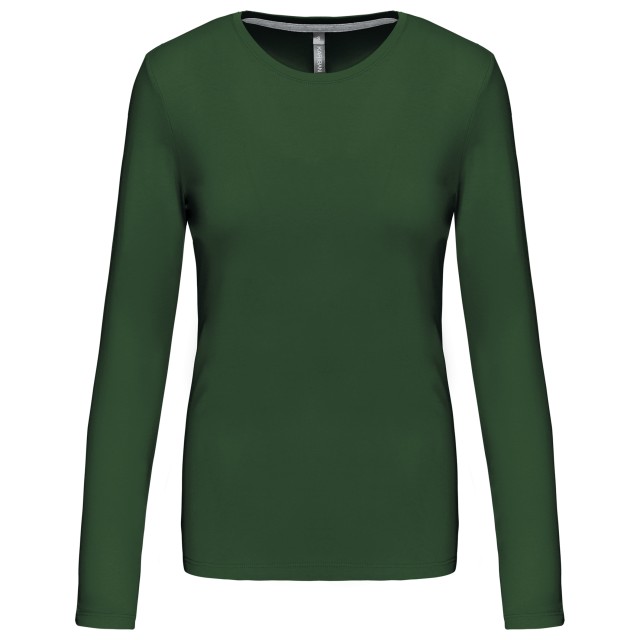 LADIES' LONG-SLEEVED CREW NECK T-SHIRT