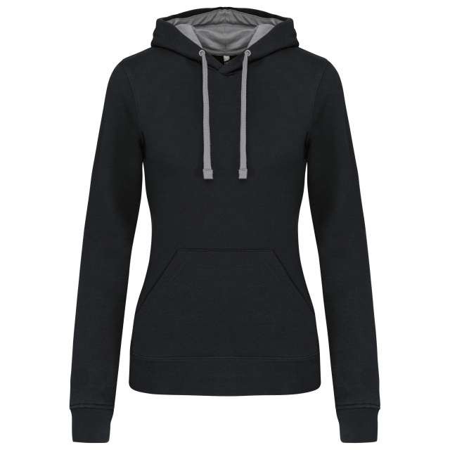 LADIES’ CONTRAST HOODED SWEATSHIRT