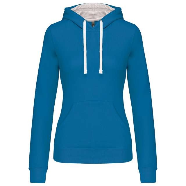 LADIES’ CONTRAST HOODED SWEATSHIRT