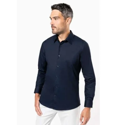 MEN’S LONG-SLEEVED COTTON POPLIN SHIRT