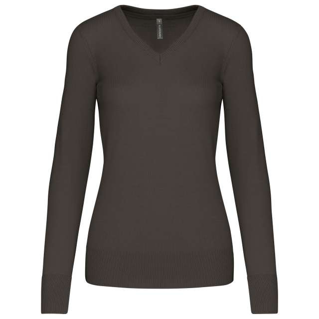 LADIES' V-NECK JUMPER