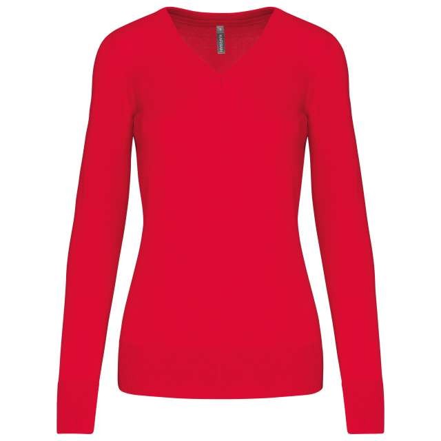 LADIES' V-NECK JUMPER