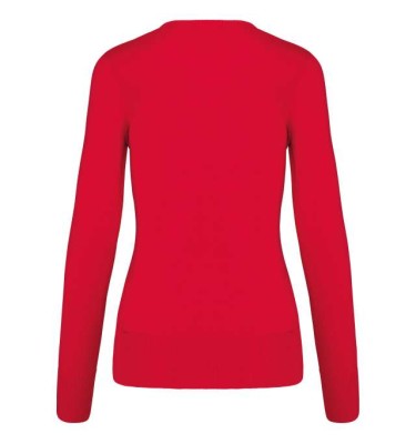 LADIES' V-NECK JUMPER