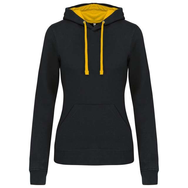 LADIES’ CONTRAST HOODED SWEATSHIRT
