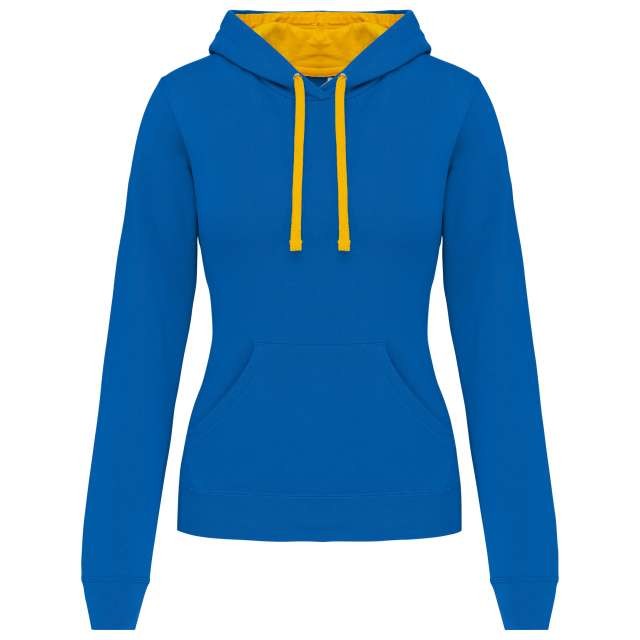 LADIES’ CONTRAST HOODED SWEATSHIRT