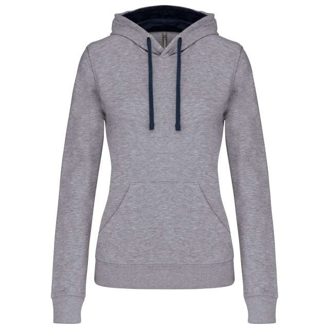 LADIES’ CONTRAST HOODED SWEATSHIRT